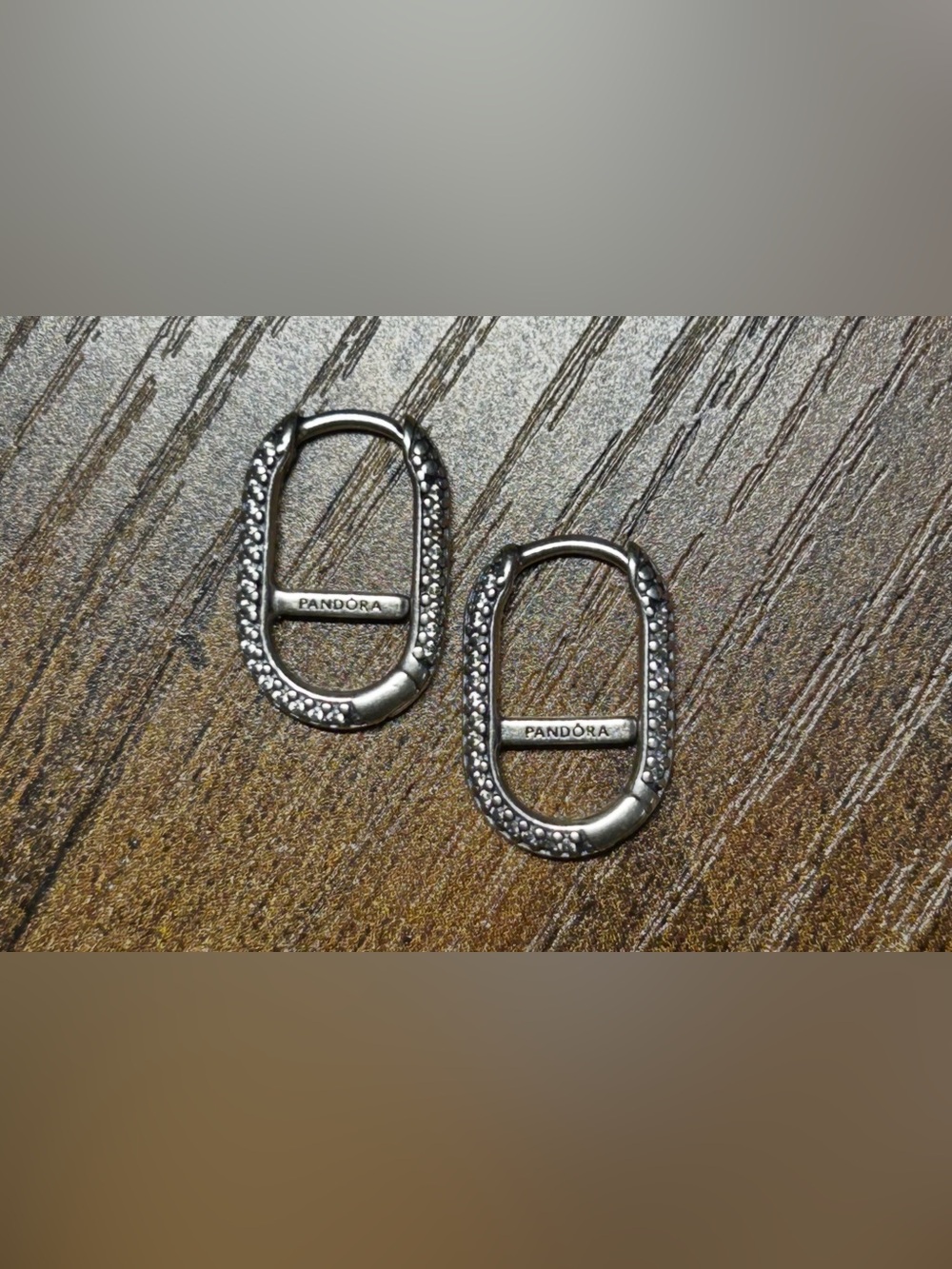 Pandora ME Sterling Silver Pavé Link Earrings Set (2 Earring Set)- New w/o Tags - Picture 3 of 6
